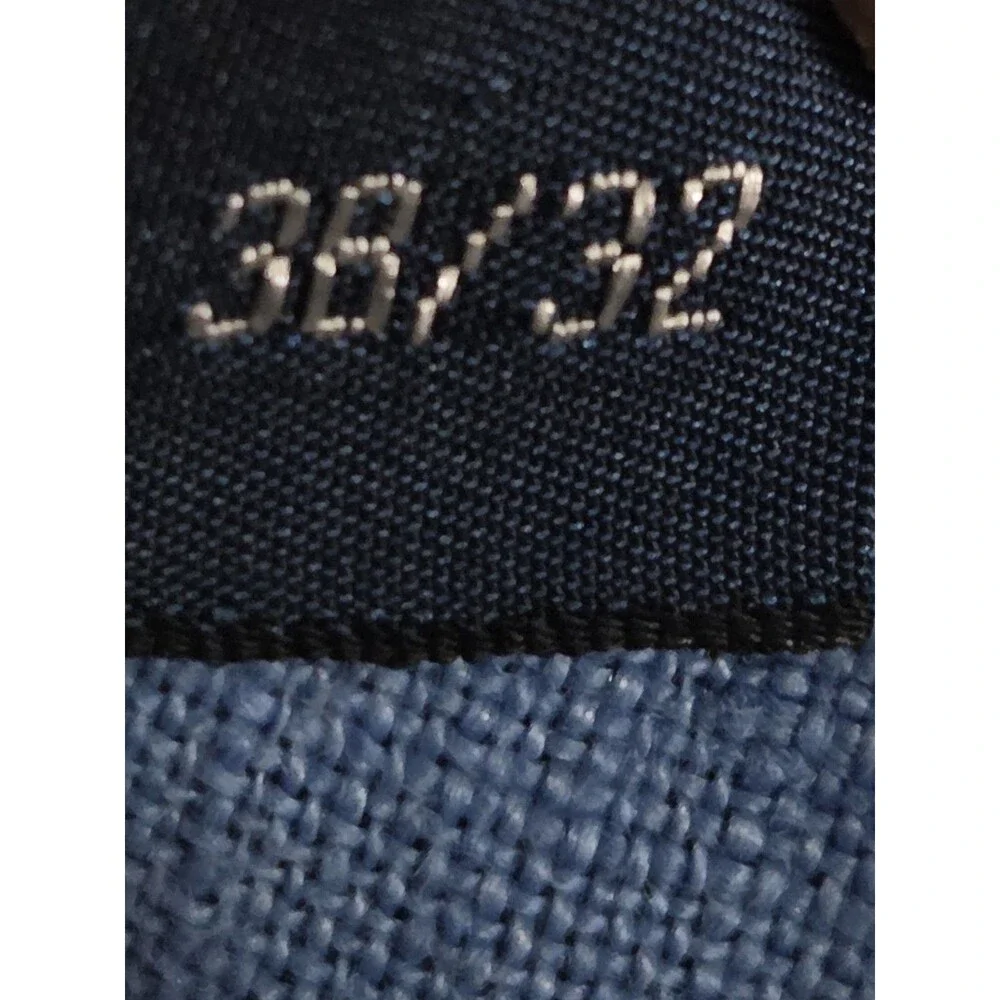 Vtg Polo Ralph Lauren Pants Mens 38x29 (38×32 Tag) Blue Linen Pleated Cuffed